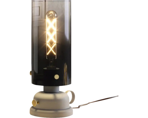 Lampă de masă cu corp de sticlă și diodă emițătoare de lumină