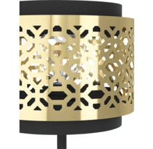 Lampa de perete cu abajur auriu, ajurat