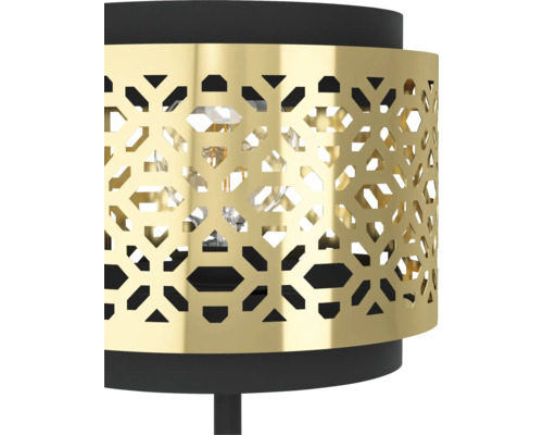 Lampa de perete cu abajur auriu, ajurat
