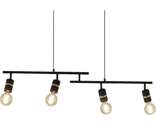 Lustr negru cu patru lămpi pentru interior