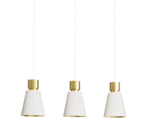 Trei lămpi suspendate metalice