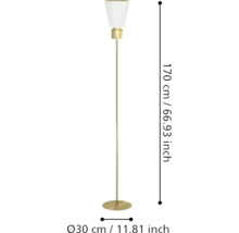 Lampă de podea cu abajur, înălțime 170 cm, diametrul bazei lămpii 30 cm