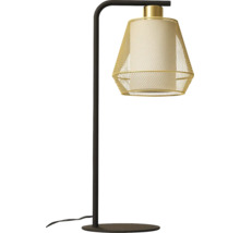 Lampă de masă cu abajur din plasă metalică