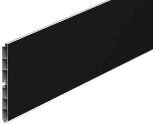 Plintă mobilier bucătărie REHAU 4000x100x3 mm negru Profil de gard din plastic pentru amenajarea grădinii