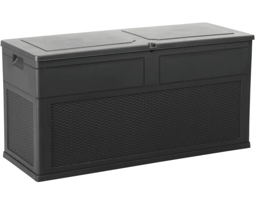 Ladă depozitare grădină TOOMAX Toscana plastic 119x60x46 cm 320 l antracit Cutie de depozitare din plastic
