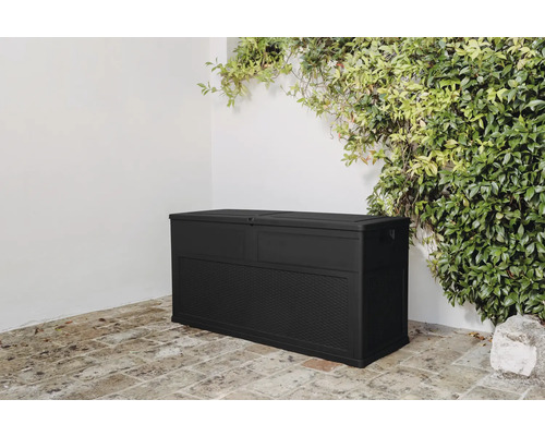 Cutie de grădină neagră pentru depozitare în aer liber