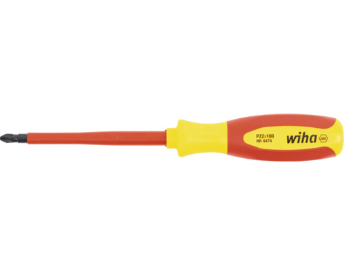 Șurubelniță electrică cruce PZ2 Wiha 100 mm, testată VDE Șurubelniță electrică cruce PZ2 Wiha 100 mm, testată VDE