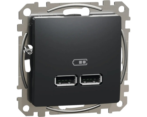 Priză USB dublă Schneider Sedna Design max. 2100 mAh, antracit