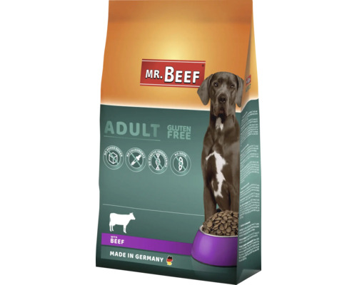 Hrană uscată pentru câini MR. BEEF Adult cu vită fără gluten 4 kg Mr. Beef Hrană uscată pentru câini adulți cu carne de vită