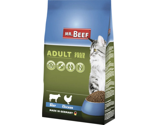 Hrană uscată pentru pisici MR. BEEF Adult cu vită și pui fără cereale 3 kg