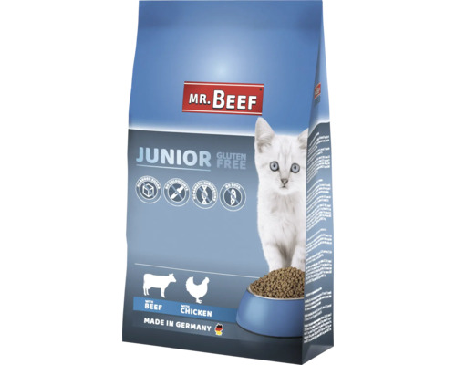 Hrană uscată pentru pisici MR. BEEF Junior cu vită și pui fără gluten 3 kg