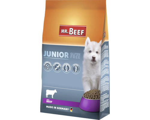 Hrană uscată pentru câini MR. BEEF Junior cu vită fără gluten 4 kg