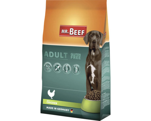 Hrană uscată pentru câini MR. BEEF Adult cu pasăre fără gluten 4 kg