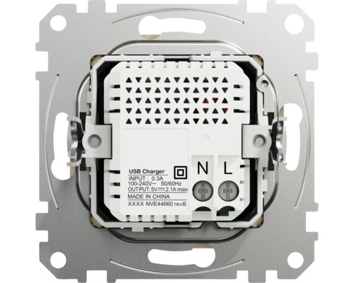 Vedere din spate a unui încărcător USB încorporat