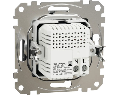 Vedere din spate a unui încărcător USB încorporat