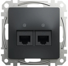 Priză date RJ45 dublă Schneider Sedna Design CAT6 UTP, antracit
