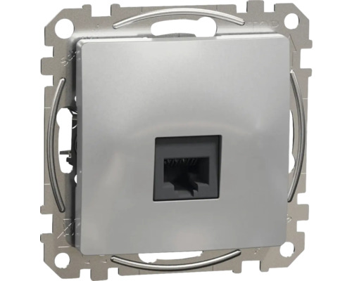 Priza de rețea cu cadru metalic pentru montaj pe perete