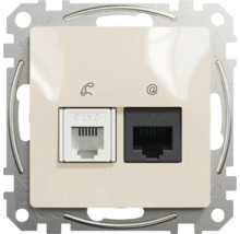 Priză telefon și date RJ11 + RJ45 Schneider Sedna Design CAT5E, bej