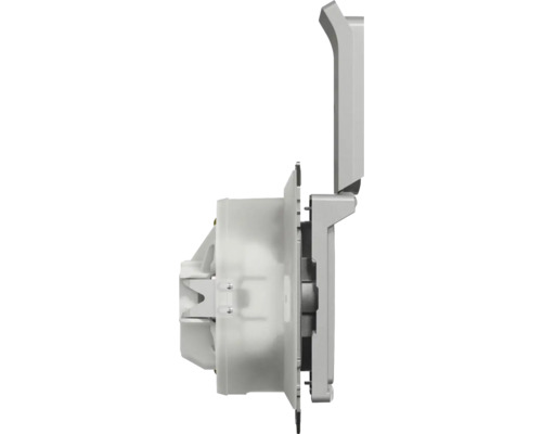 Priză aplicată cu capac rabatabil în vedere laterală