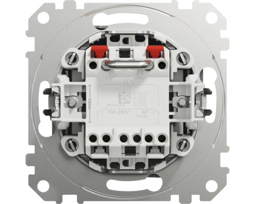Spatele unui întrerupător cu elemente de fixare și conexiuni electrice.