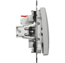 Buton simplu Schneider Sedna Design, cu lumină, aluminiu