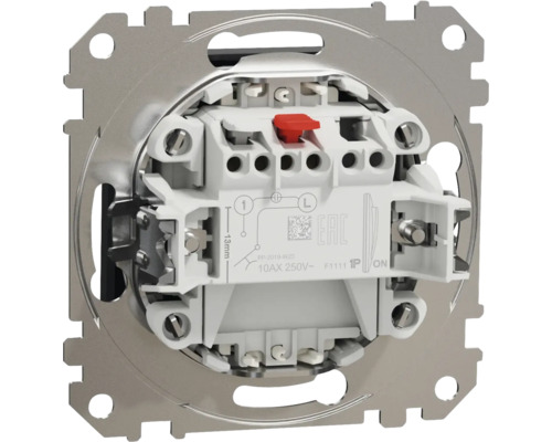 Vizualizare detaliată a unui întrerupător de lumină cu comutator roșu