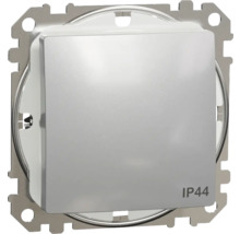 Întrerupător simplu Schneider Sedna Design, protecție la umiditate IP44, aluminiu