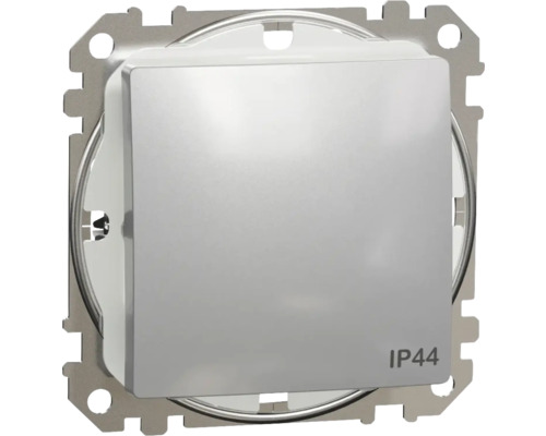 Întrerupător simplu Schneider Sedna Design, protecție la umiditate IP44, aluminiu Întrerupător simplu Schneider Sedna Design, protecție la umiditate IP44, aluminiu