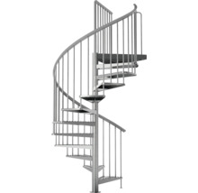 Scară spirală metalică cu balustradă