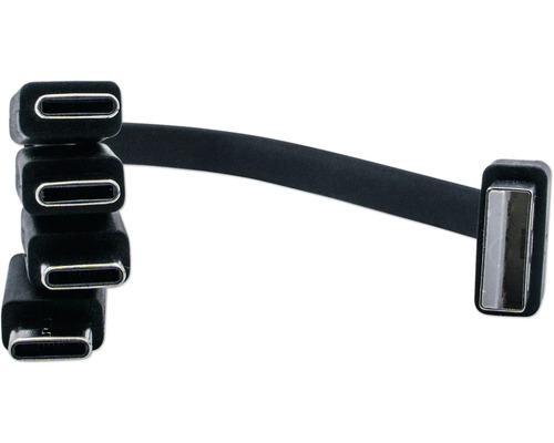 Cablu USB cu mai mulți conectori USB Tip C și un conector USB