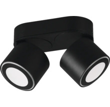 Spot dublu negru, lampă de tavan pentru interior