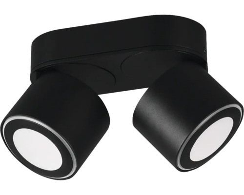 Spot dublu negru, lampă de tavan pentru interior