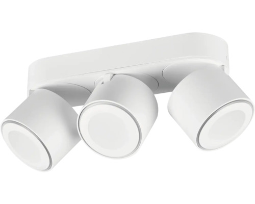 Spot aplicat cu LED integrat Trio Taurus 3x5W 1350 lumeni, alb Lumină de tavan cu trei spoturi