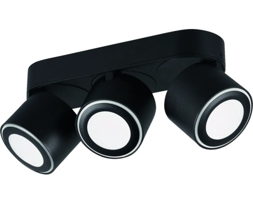 Spot aplicat cu LED integrat Trio Taurus 3x5W 1350 lumeni, negru Lumină de plafon cu trei spoturi