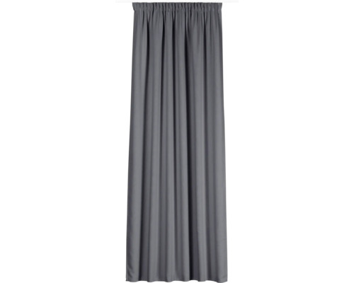 Draperie cu rejansă multifuncțională Tyler gri închis 140x260 cm Perdea gri cu bandă de încrețire