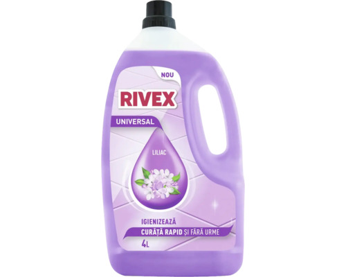Soluție curățat universală Rivex cu liliac 4L Detergent universal într-o sticlă de patru litri