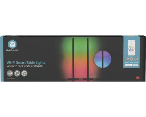 Pachet cu două lămpi de masă inteligente Wi-Fi pentru lumină albă caldă până la rece