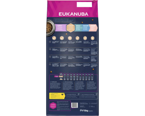 Eukanuba Junior Large Breed hrană uscată pentru câini, pachet de 15 kilograme