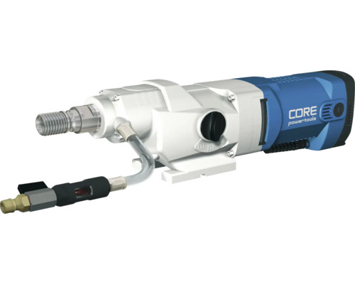 Mașină de carotat cu racord de apă și logo Core Powertools