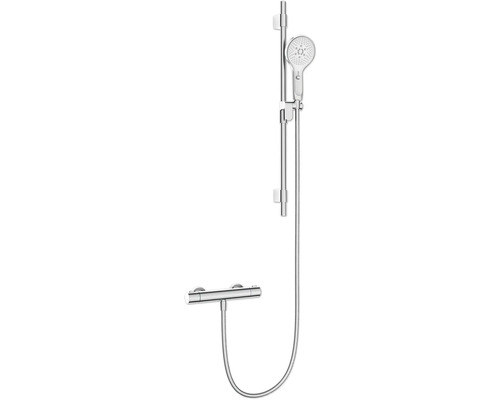Set de duș cu duș de mână și baterie termostatică