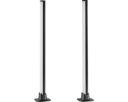 Două stâlpi de marcare cu bază