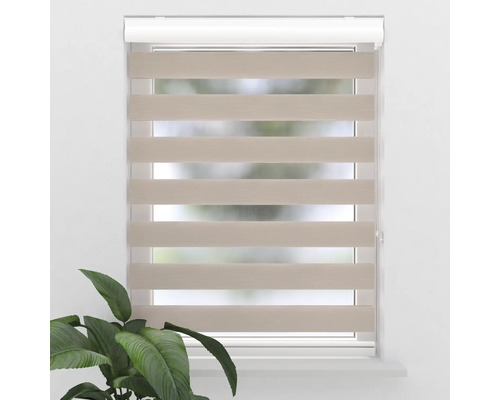 Fereastră cu rulou dublu bej pentru design interior