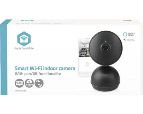 Cameră de interior inteligentă Wi-Fi Nedis SmartLife cu funcționalitate pan/tilt