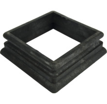 Capac negru de stâlp din plastic, în formă pătrată