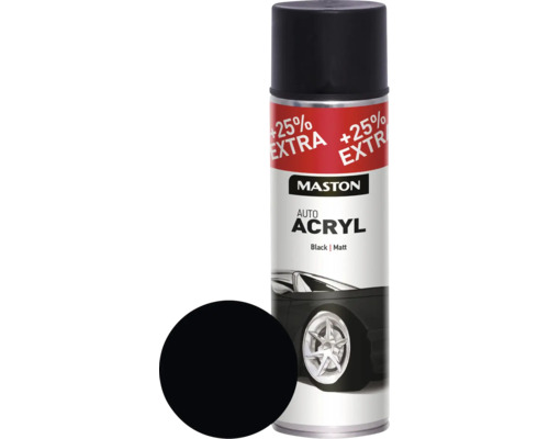 Vopsea spray AutoACRYL Maston negru mat 500 ml Spray vopsea auto acrilic Maston, negru, mat