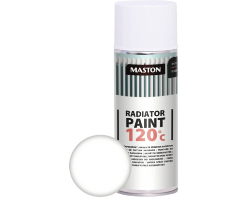 Vopsea spray pentru calorifere Maston alb lucios 400 ml Maston Vopsea spray pentru radiatoare