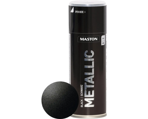 Lac acrilic spray Maston negru metalic 400 ml Spray metalic Maston în negru