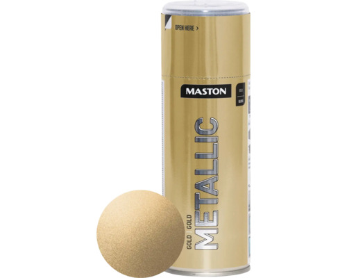 Lac acrilic spray Maston auriu metalic 400 ml