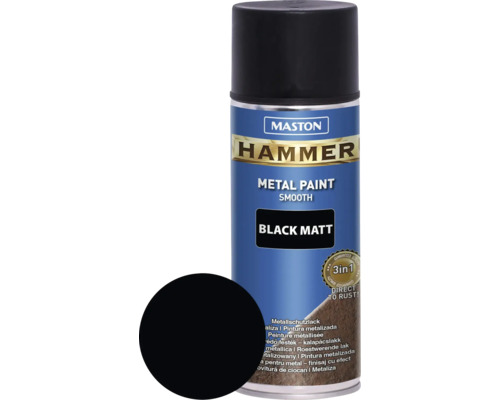 Vopsea spray pentru metal Maston Hammer negru mat 400 ml