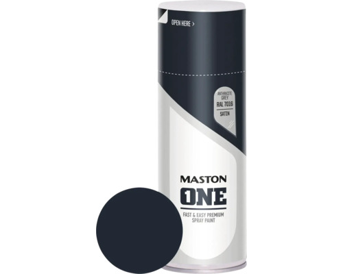 Lac spray ONE Maston gri antracit RAL 7016 400 ml Spray Mastons One cu mostră de culoare gri antracit RAL 7016